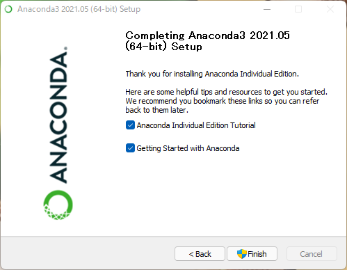 Completing Anaconda3 Setup