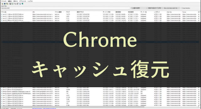 Chromeのキャッシュからcssを復元させる