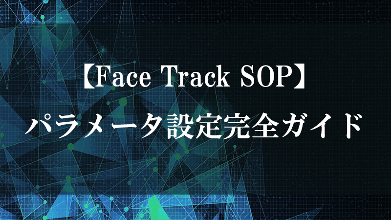 Face Track SOP の顔メッシュ生成機能を示す図