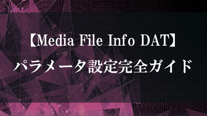 Media File Info DAT のメディアメタ情報取得機能を示す図